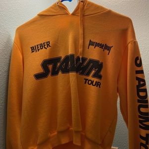 yellow justin bieber purpose tour sweater